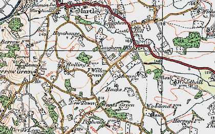 Old map of Willow Green in 1920