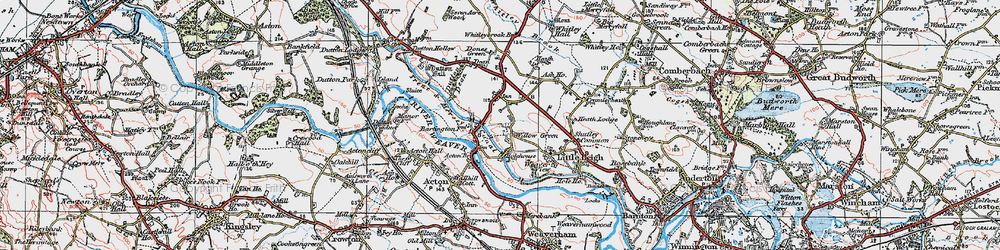 Old map of Willow Green in 1923