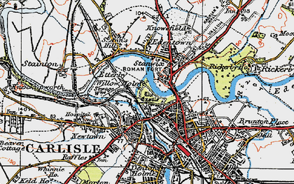 Old map of Willow Holme in 1925