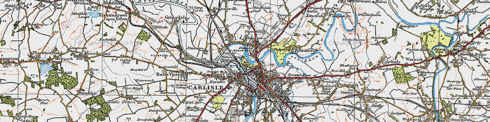 Old map of Willow Holme in 1925