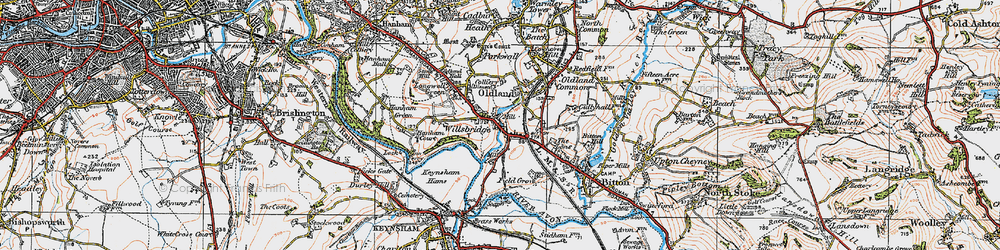 Old map of Bitton Hill in 1919