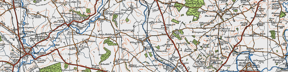 Old map of Wilmcote in 1919