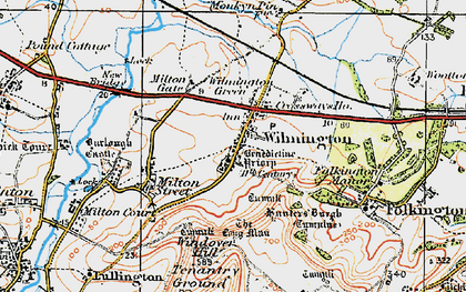 Old map of Windover Hill in 1920