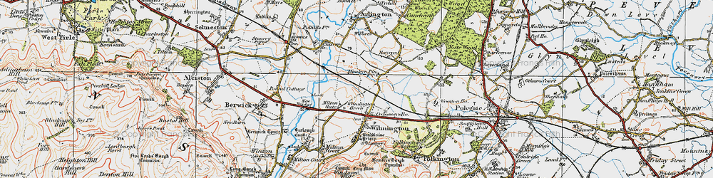 Old map of Wootton Manor in 1920
