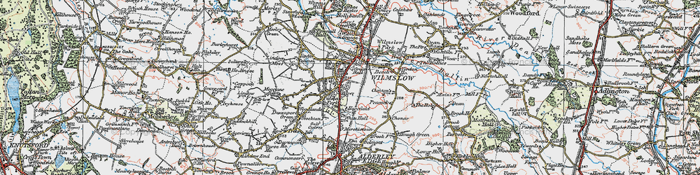 Old map of Wilmslow in 1923