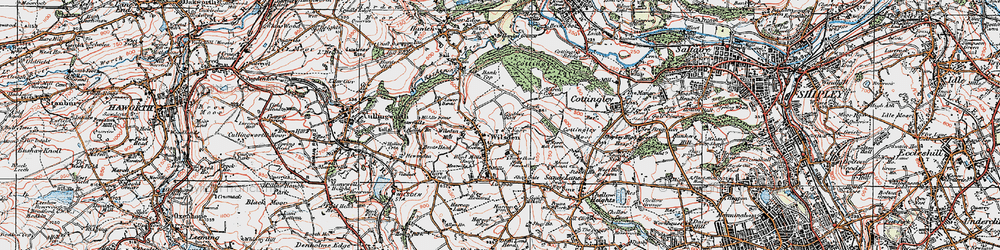 Old map of Wilsden in 1925