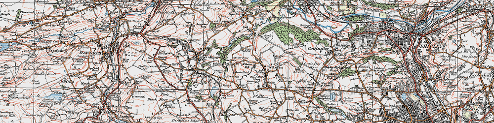 Old map of Wilsden Hill in 1925