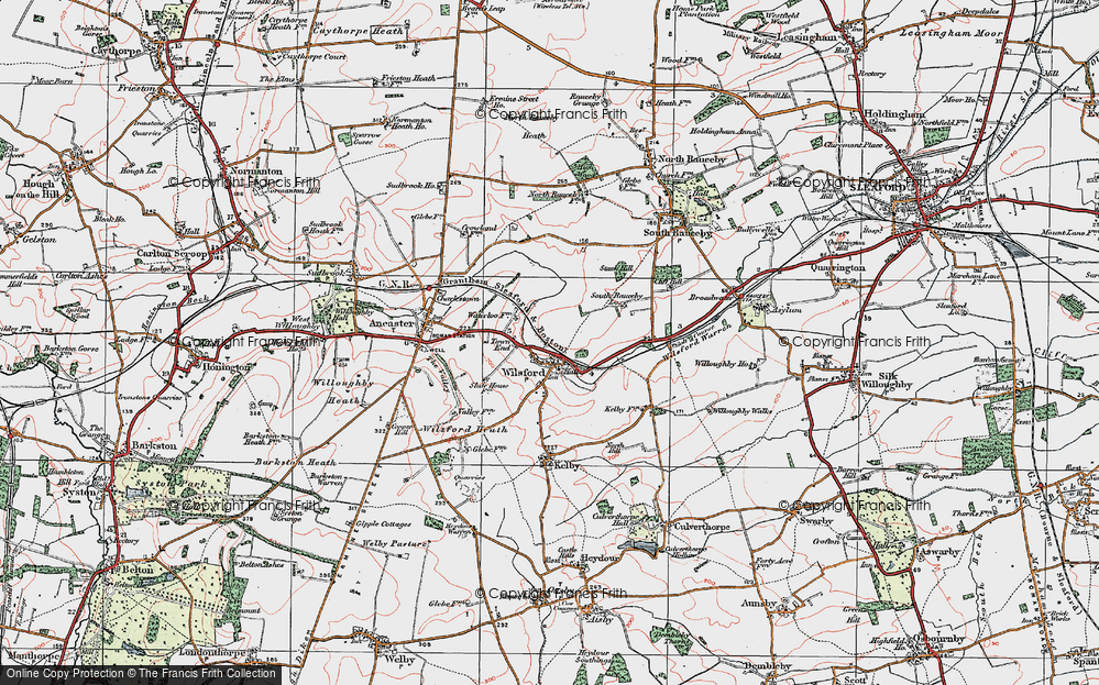 Old Map of Wilsford, 1922 in 1922