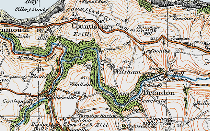Old map of Wilsham in 1919