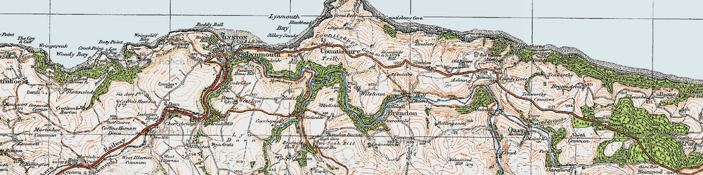 Old map of Wilsham in 1919