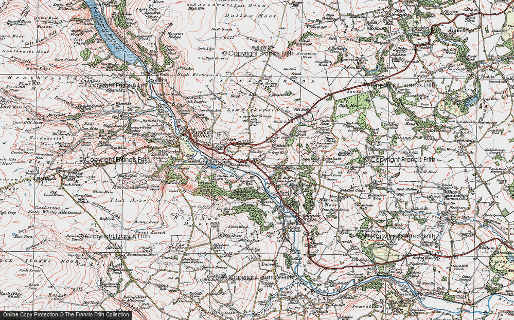 Old Map of Wilsill, 1925 in 1925