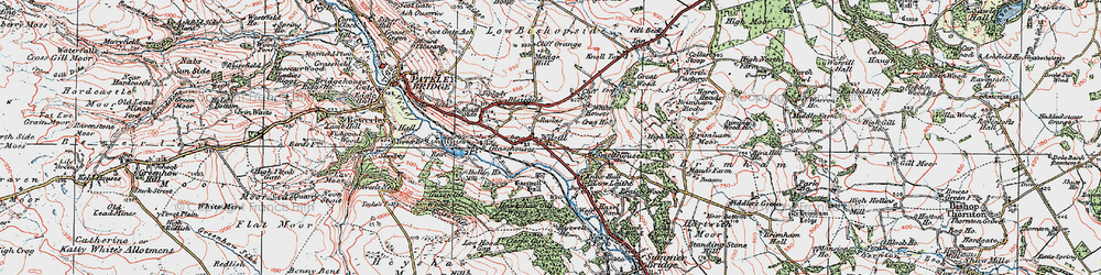 Old map of Wilsill in 1925