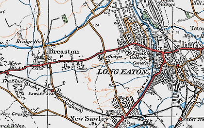 Old map of Wilsthorpe in 1921