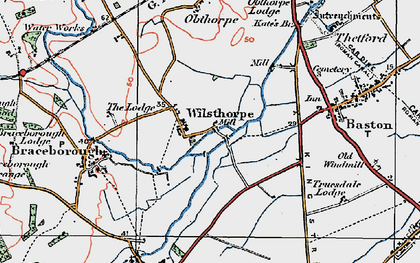 Old map of Wilsthorpe in 1922