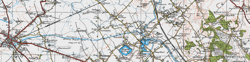 Old map of Wilstone in 1919