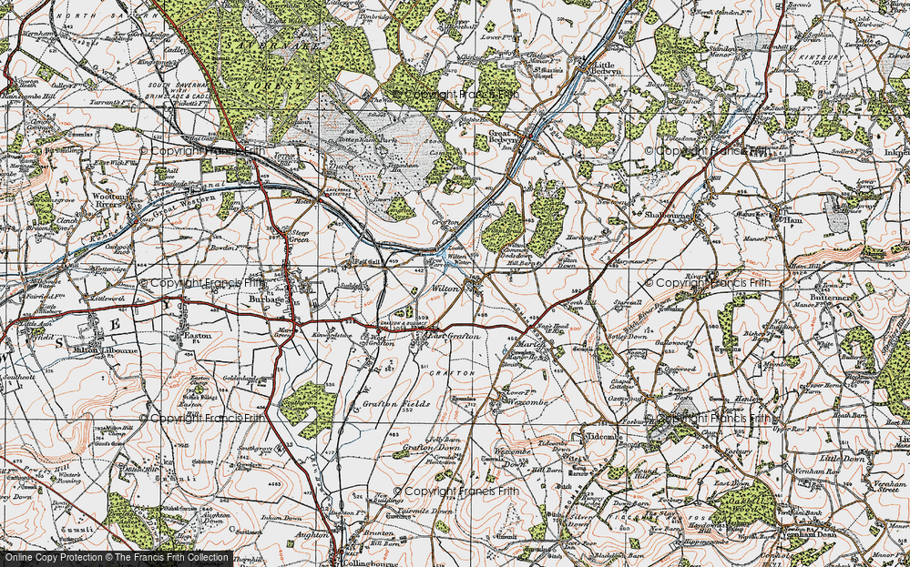 Old Map of Wilton, 1919 in 1919