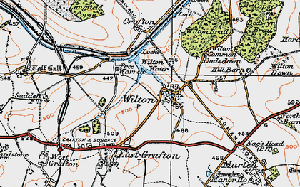 Old map of Wilton in 1919