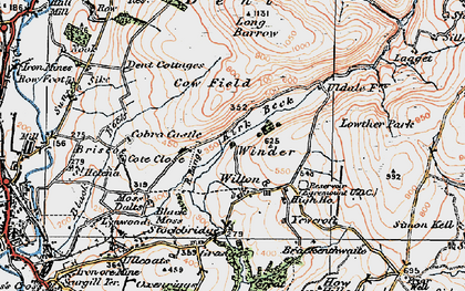 Old map of Wilton in 1925