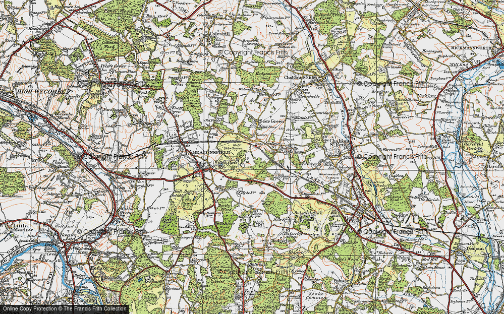 Old Map of Wilton Park, 1920 in 1920