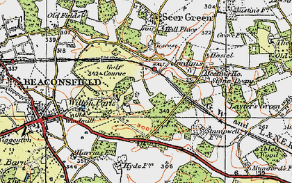 Old map of Wilton Park in 1920