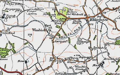Old map of Wimbish in 1920