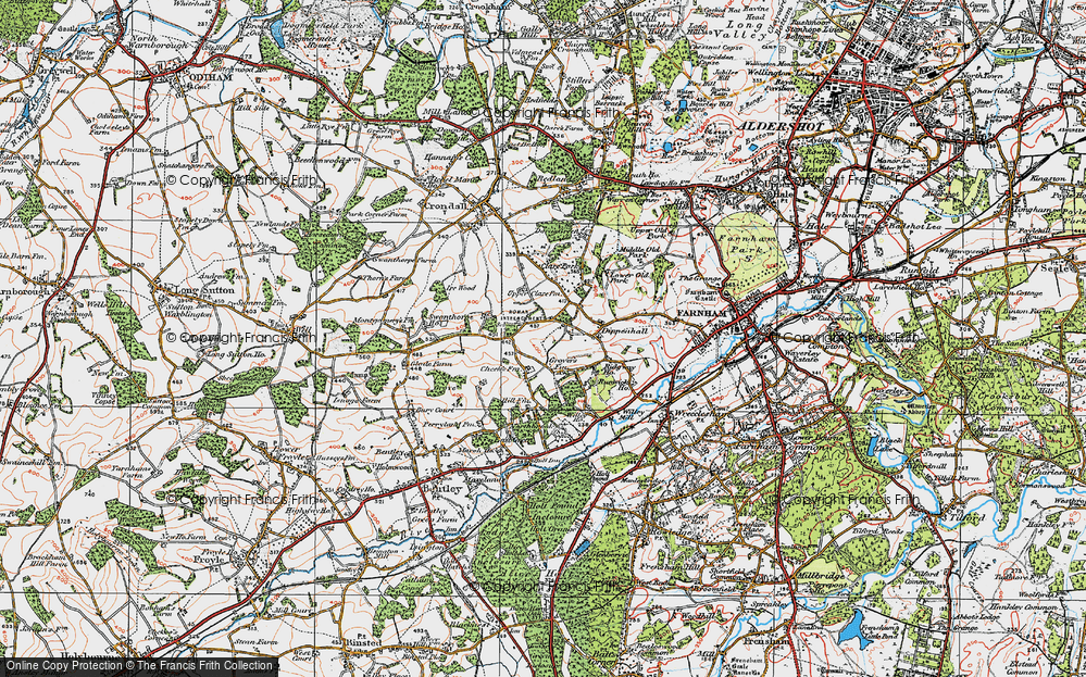 Old Map of Wimble Hill, 1919 in 1919