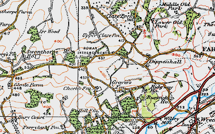 Old map of Wimble Hill in 1919