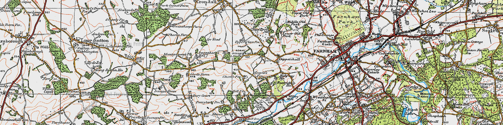 Old map of Wimble Hill in 1919