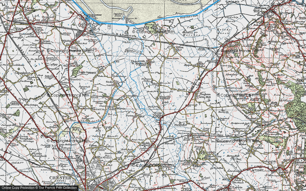 Old Map of Wimbolds Trafford, 1924 in 1924