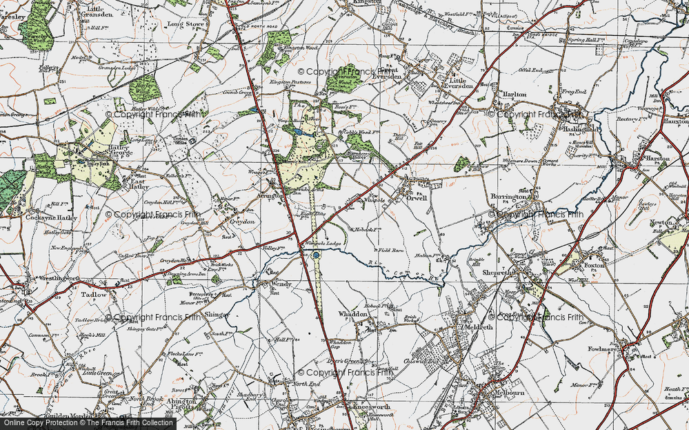 Old Map of Wimpole, 1920 in 1920