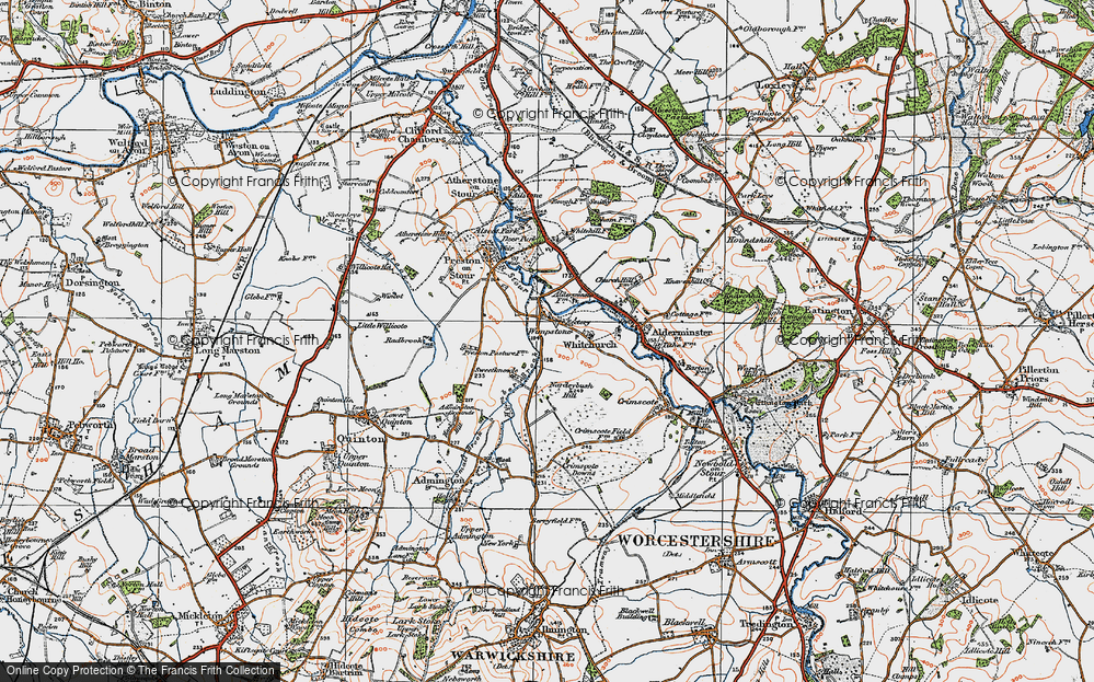 Old Map of Wimpstone, 1919 in 1919