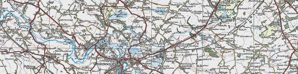 Old map of Wincham in 1923