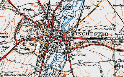 Old map of Winchester in 1919