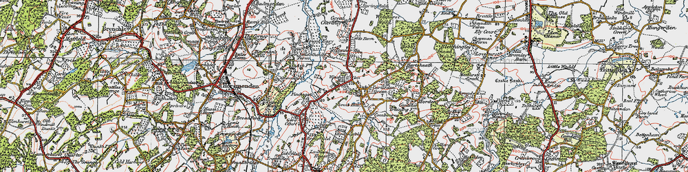 Old map of Winchet Hill in 1921