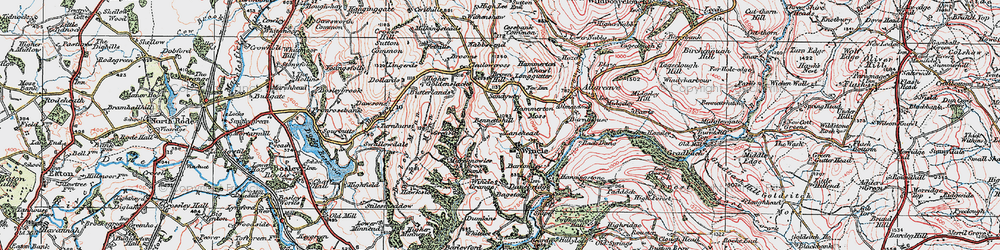 Old map of Bosley Minn in 1923