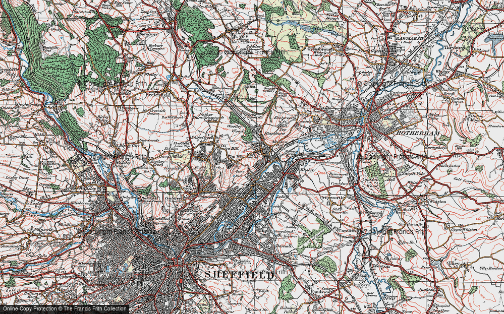 Old Map of Wincobank, 1923 in 1923