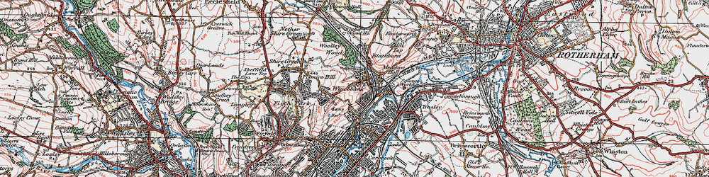 Old map of Wincobank in 1923