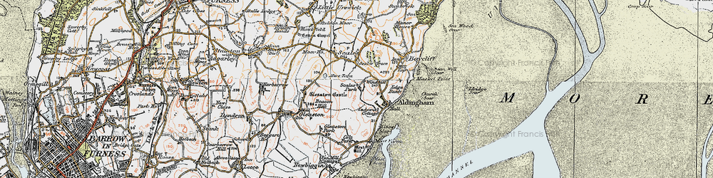 Old map of Wind Hill in 1924