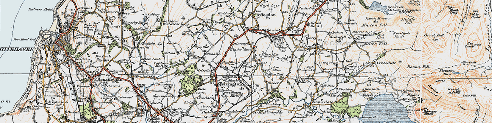 Old map of Windergill Beck in 1925
