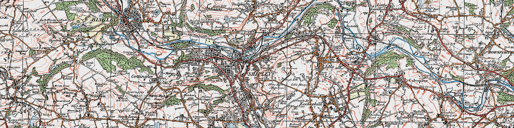 Old map of Windhill in 1925