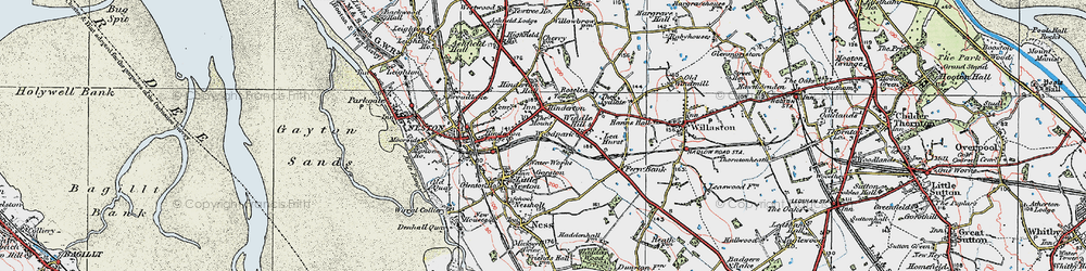 Old map of Windle Hill in 1924