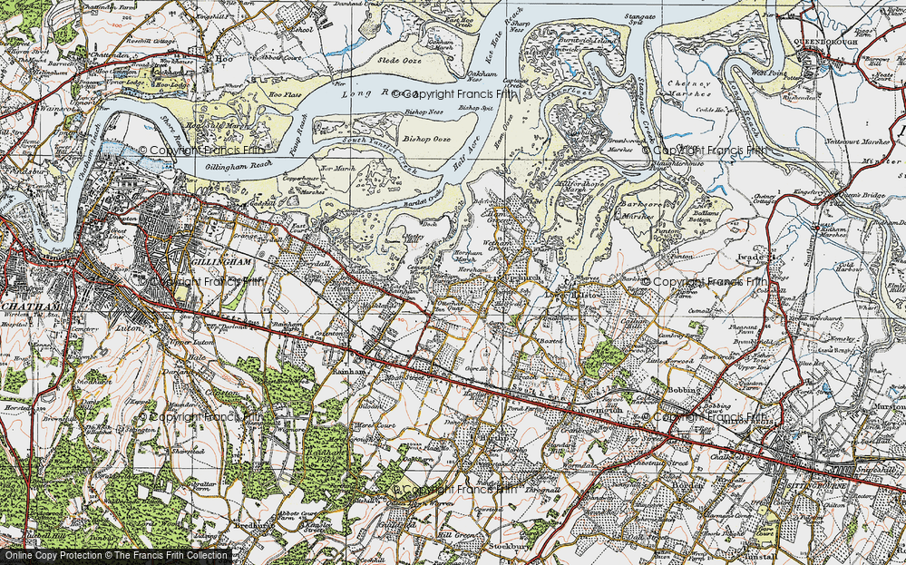 Old Map of Historic Map covering Bartlett Creek in 1921