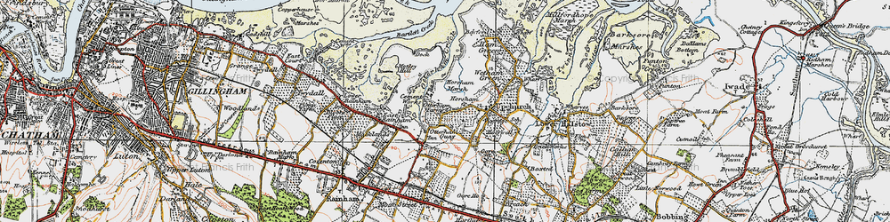 Old map of Windmill Hill in 1921