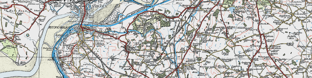 Old map of Bridgewater Canal in 1923