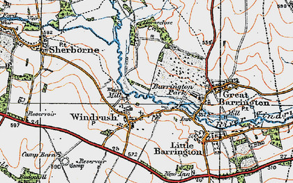 Old map of Windrush Camp in 1919