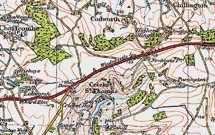 Old map of White Down in 1919