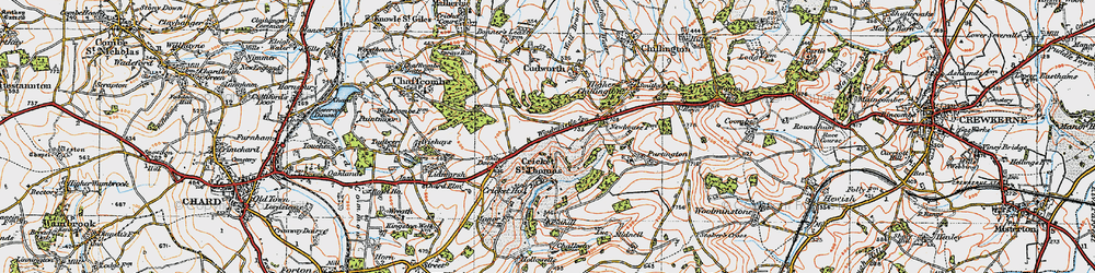 Old map of Windwhistle in 1919
