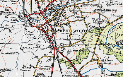 Old map of Windy Arbour in 1919