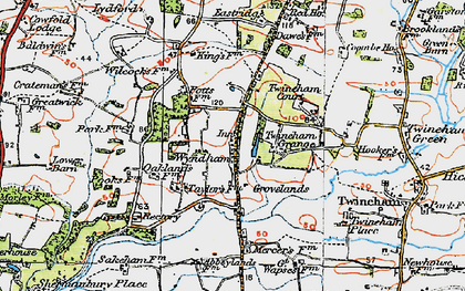 Old map of King's Barn in 1920