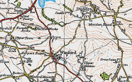 Old map of Winford in 1919